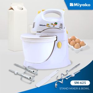 Miyako SM-625 Egg Beater Electric Stand Mixer Machine with Bowl