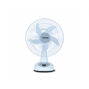 VISION Rechargeable Table Fan 14'' White USB Charger
